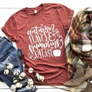 Autumn Leaves & Pumpkins Tee
